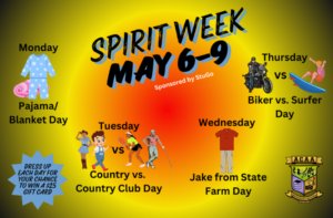 Spirit Week is May 6-9
